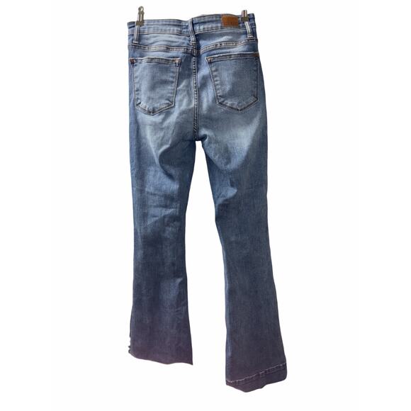 Judy Blue Mid-Rise Trouser Flare Jeans 5/27 - Picture 4 of 12